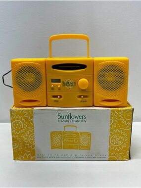Elizabeth Arden Sunflowers Yellow Portable Stereo Radio
